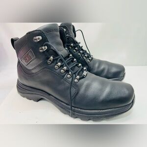 Rockport Men's Black Leather Lace-Up Hiking Boots